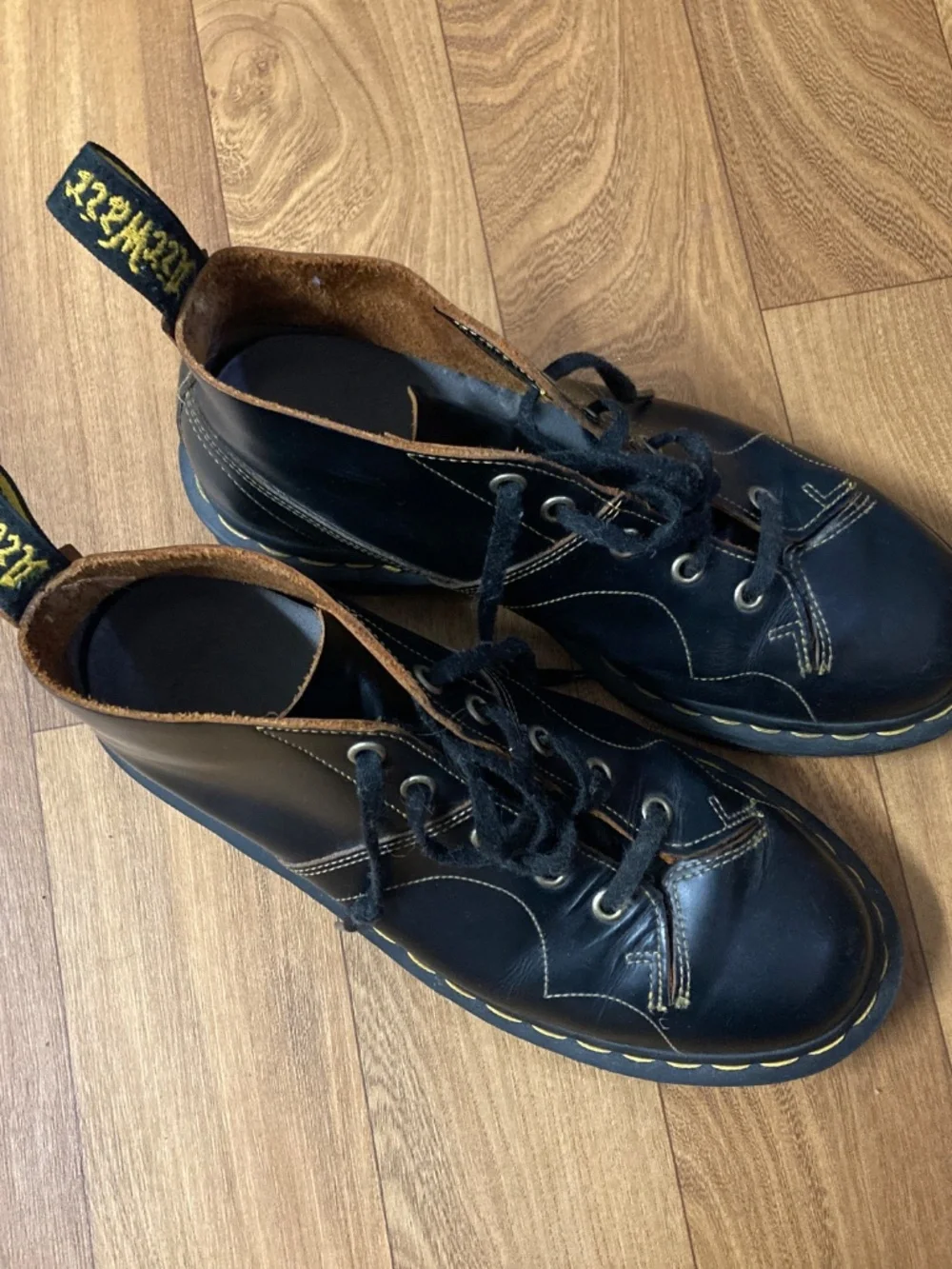 Dr. Martens Church Vintage Monkey Boots Black Leather Men’s 6 Women’s 7 EU 38